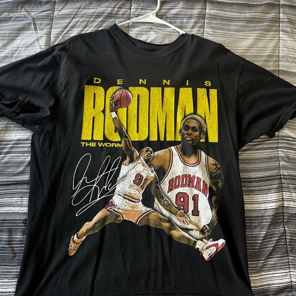 Black Dennis Rodman Graphic T-Shirt